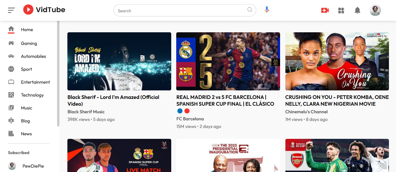 YouTube Clone